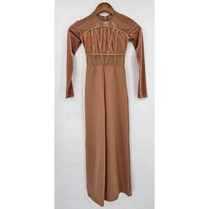 Weissman Dancewear Girl's Size MC 10/12 Tan Dance Costume/Leotard